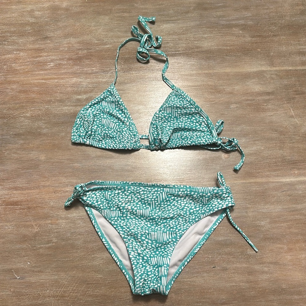 Girls Kids Snapperrock 11-12yrs Tie Bikini Swimsuit